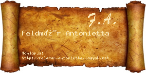 Feldmár Antonietta névjegykártya